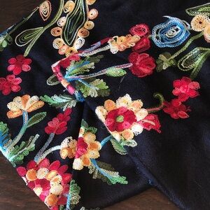 LAST CALL!  Floral Embroidered Scarf